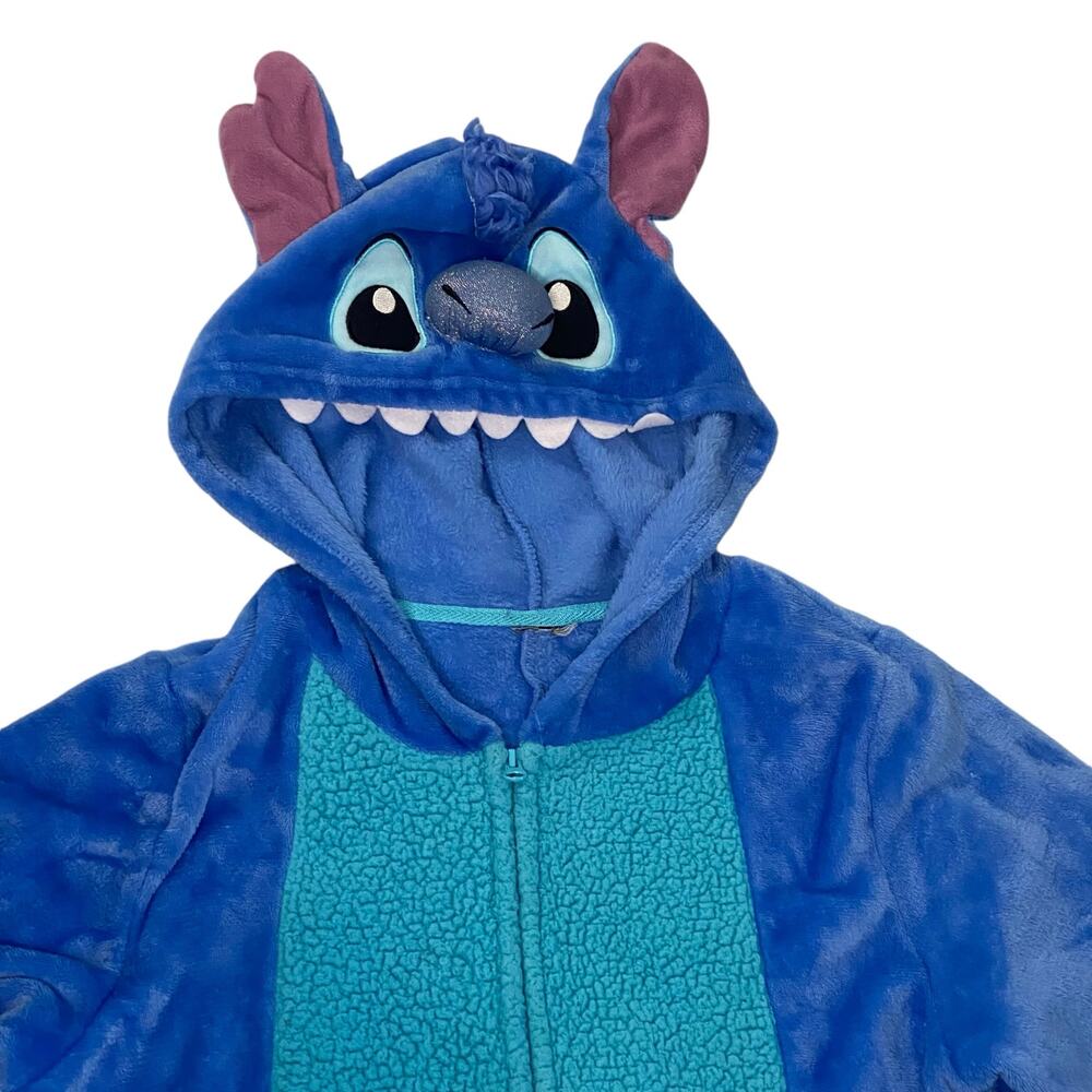 Disney Stitch Fleece Zip-Up Bodysuit Halloween Costume Dress Up Party Unisex